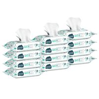 Seventh Generation Baby Wipes, Free & Clear Unscented and Sensitive, Gentle as Water, Refill, Pack of 12, Total 768 Count (Packaging May Vary)