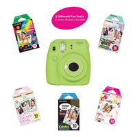 Fujifilm Instax Mini 9 Instant Camera | Includes 2 Rainbow Film Packs (20 Photo Sheets Total) | Auto Lens & Light Exposure Setting | Certified Refurbished (Lime Green)