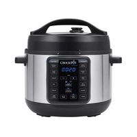 Crock-pot SCCPPC400-V1 4-Quart Multi-Use MINI Express Crock Programmable Slow Cooker with Manual Pressure, Boil & Simmer, 4QT, Stainless Steel