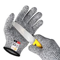 EVRIDWEAR Kid Sized Cut Resistant Work Gloves for Kitchen Use, Crafts, DIY, Garden and Yard works. Children Food Grade Kevlar Safety Gloves for Hand Protection from knives and Scissors (8-11YRS), Grey