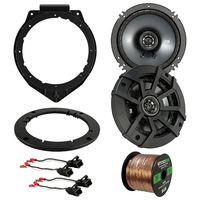 Pair Kicker 40CS654 6.5" Inch Car Audio Speakers + 1 Pair Speaker Adapters And Wire Harness Fits for Multi GM Vehicles 05-Up And 25 Ft Of Enrock Speaker Wire