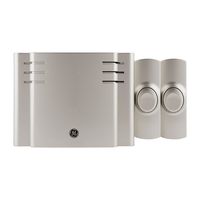 GE Wireless Doorbell Kit, 8 Melodies, 1 Receiver, 2 Push Buttons, Battery-Operated, 150 Feet Range, Satin Nickel, 30393, 3