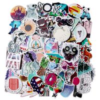 MooFun Vinyl Stickers for Water Bottles Laptops Waterproof and Sun Protect Car Decals Scooter Motobike Sticker 100Packs