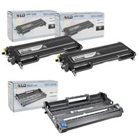 LD Compatible Toner Cartridge & Drum Unit Replacements for Brother TN350 & DR350 (2 Toners, 1 Drum, 3-Pack)
