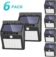Solar Lights Outdoor [42 LED/3 Working Mode], SEZAC Solar Security Lights Solar Motion Sensor Lights Wireless IP 65 Waterproof Outdoor Lights for Garden Fence Patio Garage (6 Pack)