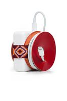 PowerPlay Leather Cable Organizer for MacBook Pro Power Adapter (Red/Django)