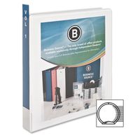 Business Source 1" Round-Ring View Binder
