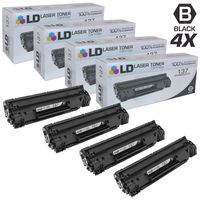 LD Compatible Toner Cartridge Replacement for Canon 137 9435B001 (Black, 4-Pack)