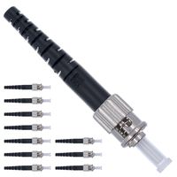Fiber Optic Connector ST - PC Simplex 3.0mm Pre-Polished Fiber Optic Connectors Multimode - 10 Pack - Beyondtech Multimode Fiber Connector Kit