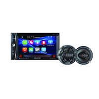 Blaupunkt 6.2-Inch In-Dash Touch Screen DVD Multimedia Receiver Bluetooth and 6.5-Inch 360W Coaxial Speaker Bundle