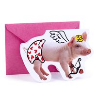 Hallmark Shoebox Funny Valentine's Day Card (Cupid Pig)