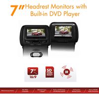 Xo Vision Gx7108d 7-inch Headrest Monitor w/ DVD Player/games & Control - Gray