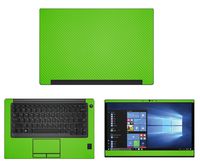 Decalrus - Protective Decal for Dell Latitude 7480 (14" Screen) Laptop Green Carbon Fiber Skin case Cover wrap CFdellLatitude7480Green