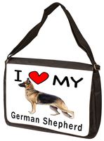 I Love My German Shepherd Laptop Bag - Shoulder Bag - Messenger Bag