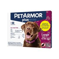 PETARMOR Plus for Dogs Flea and Tick Prevention for Dogs, Long-Lasting & Fast-Acting Topical Dog Flea Treatment, 3 Count