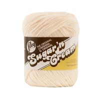 Lily Sugar 'N Cream  The Original Solid Yarn - (4) Medium Gauge 100% Cotton - 2.5 oz -  Ecru  -  Machine Wash & Dry