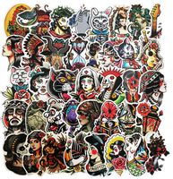Honch Tattoo Stickers Pack 50 Pcs Suitcase Stickers Vinyl Decals for Laptop Bumper Helmet Ipad Car Luggage Water Bottle
