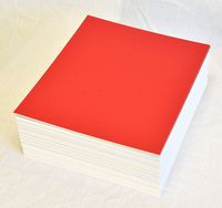 topseller100, Pack of 50 sheets 8x10 UNCUT matboard / mat boards (Red)