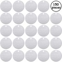 Poen Stamping Blank Tags, 1 Inch Round with Hole Aluminum 0.06 Inch Thickness Blanks Tags (150 Pieces)