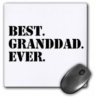 Best Granddad Ever - Grandad gifts for Grandfathers - black text - Mouse Pad, 8 by 8 inches (mp_151506_1)
