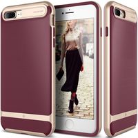 Caseology Wavelength for Apple iPhone 8 Plus Case (2017) / for iPhone 7 Plus Case (2016) - Stylish Grip Design - Burgundy