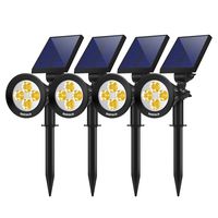 Nekteck 4 Pack Solar Lights, 2-in-1 Outdoor Solar Spotlights Powered Adjustable Wall Light Landscape Lighting, Bright and Dark Sensing, Auto On/Off for Yard, Pathway, Walkway, Garden, Driveway