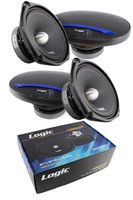 2 Pair 6 x 9 Car Audio Mid Range Full Range Speakers 4 Ohm 800W Logic LMB694PP