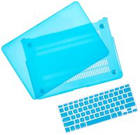 Yesker MacBook case air 13 DWON Keyboard Cover and Dust Plug for Apple 13 Inch Sleeve Model A1369 and A1466-BLACK
