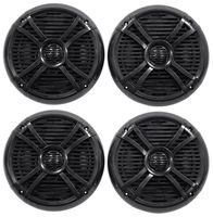 (4) Rockville RMSTS80B 8" 2000 Watt Waterproof Marine Boat Speakers 2-Way Black