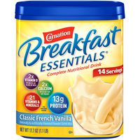 Carnation Breakfast Essentials Powder Drink Mix, Classic French Vanilla, 17.7 Ounce Jar (Pack of 6) (Packaging May Vary)