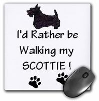 3dRose LLC 8 x 8 x 0.25 Inches Scottie Mouse Pad (mp_1315_1)