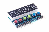 LM YN TM1637 0.36" 6-Digit Digital Display Control Module Key scan module 6-Digit 8 Segment DC3.3-5V IIC interface for Arduino