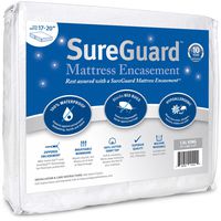 Cal King (17-20 in. Deep) SureGuard Mattress Encasement - 100% Waterproof, Bed Bug Proof, Hypoallergenic - Premium Zippered Six-Sided Cover - 10 Year Warranty
