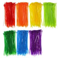 Mini Skater 6 Inch Assorted Colored Nylon Cable Wire Ties Heavy Duty Self-Locking Zip Ties for Home Office Garage and Workshop,700 Pieces