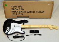 Harmonix OFFICIAL Rock Band 1 Wired Fender Stratocaster Guitar Controller for Xbox 360, Black