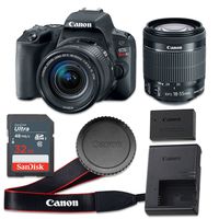 Canon EOS Rebel SL2 24.2 MP CMOS Digital SLR Camera with 3.0-Inch LCD with EF-S 18-55mm f/4-5.6 IS STM Lens - Wi-Fi Enabled (Renewed)