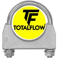 TOTALFLOW 2" TF-UZ200 Zinc Plated Saddle U-Bolt Exhaust Muffler Clamp-2 Inch