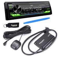 JVC KD-X370BTS Digital Media ReceiverW/BT, USB, Amazon Alexa + Included SirusXM SXV300 Satellite Radio Tuner