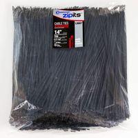 Cambridge ZipIts Multi Purpose Cable Ties Zip Ties 14 Inch 75 Lb 1000 Pieces Standard Duty UV Black