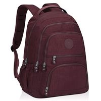 Hynes Eagle School Backpack Student Casual Daypack Laptop Backpack Fits 15.6 inches Wine Red