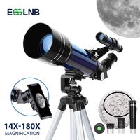 ESSLNB Telescope for Kids 70mm Refractor Telescope with Smartphone Adapter 51.6in Tripod Astronomical Telescopes for Astronomy Beginners Adults 3X Barlow Moon Filter Fully Coated Lens