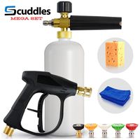 Scuddles | Foam Cannon | Foam Lance | Pressure Washer | Upgraded 2020 Model for Cars Full Kit Includes 3 Micro Fiber Towels and Sponge for Detailing Cars Or SUVS Pressure Washer Mega Set