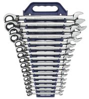 GEARWRENCH 16 Pc. 12 Point Reversible Ratcheting Combination Metric Wrench Set - 9602N