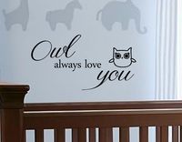 Owl always love you Decal Matte Black Decor Decal Skin Sticker Laptop