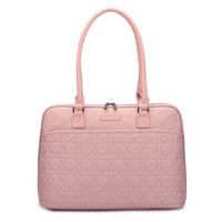 CoolBell 15.6 Inch Laptop Tote Bag Women Handbag Nylon Briefcase Classic Shoulder Bag For Laptop/Ultra-book/Macbook/Tablet / (Black) (15.6 Inches, Rose Gold)