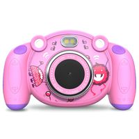 Campark Kids Camera Gifts for 3-8 Year Old Girls, Children Camcorders Gift Mini Child Camera for Little Girl with Mic, Non-Slip and Anti-Drop Design for Outdoor Play,Pink