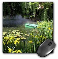 3dRose LLC 8 x 8 x 0.25 Inches Beautiful Little Pond Surrounded by Various Gorgeous Flowers Mouse Pad (mp_59246_1)