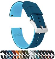 21mm Two Tone Blue (Flatwater) - Barton Elite Silicone Watch Bands - Quick Release - Choose Strap Color & Width