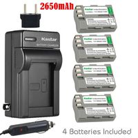 Kastar Battery (4-Pack) and Charger Kit for Nikon EN-EL3e, EN-EL3a, EN-EL3, MH-18, MH-18a Work with Nikon D50, D70, D70s, D80, D90, D100, D200, D300, D300S, D700 Cameras and MB-D10, MB-D80 Grips