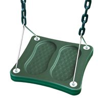 Swing-N-Slide NE 5041 Stand-Up Swing with 14" x 14" Swing Base and Coated Chains for Swing Set and Playset, Green